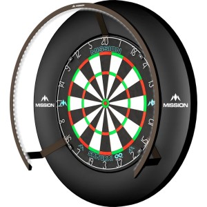 Éclairage LED pour cible de fléchettes Mission Torus 270 - Noir