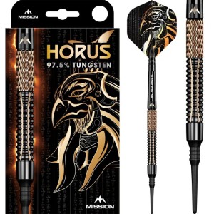 Fléchettes Mission Horus - Pointe souple - 97,5 % tungstène - Noir et bronze électrolytique