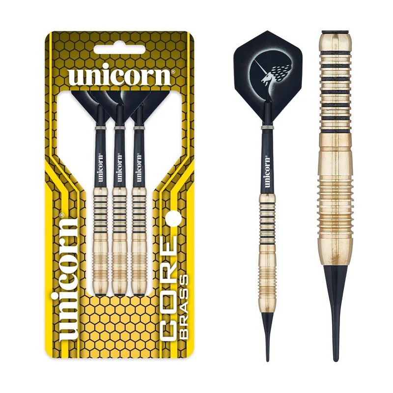 Fléchettes Unicorn Core en tungstène - Pointe souple - Corps droit  18gr