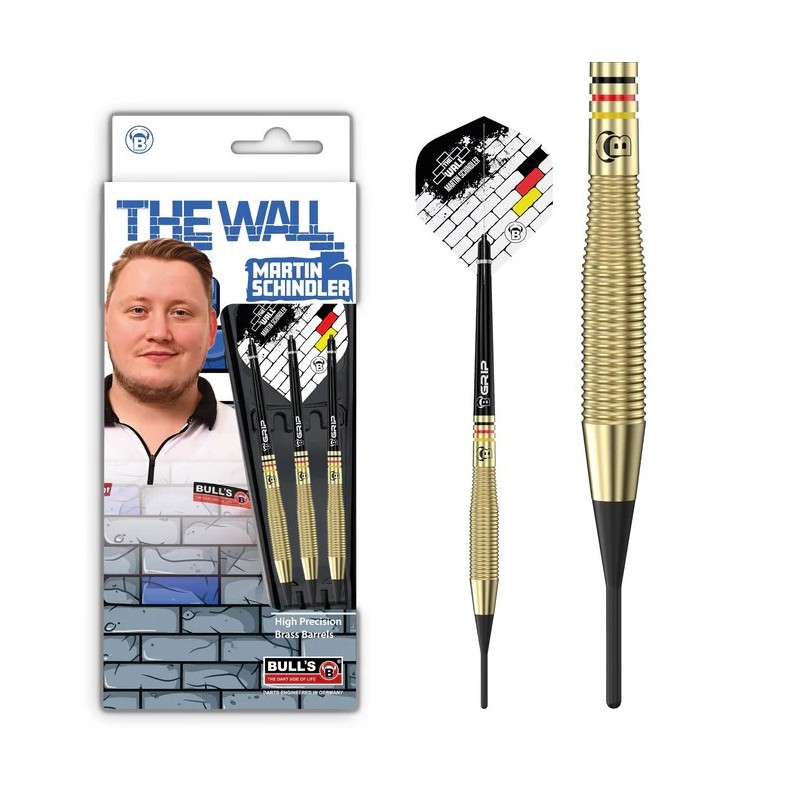 BULL'S Martin Schindler Darts - Soft Tip - Brass - 18g