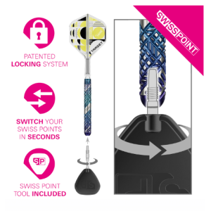 Fléchettes en acier Target Luke Littler Edge Swiss Point