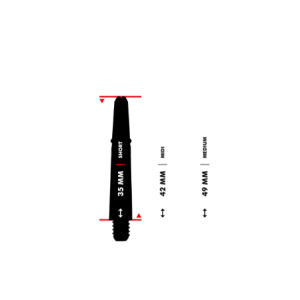 Tiges Harrows Carbon 360 - Noires L:35mm