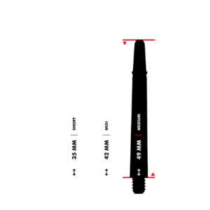 Tiges Harrows Carbon 360 - Noires L:49mm